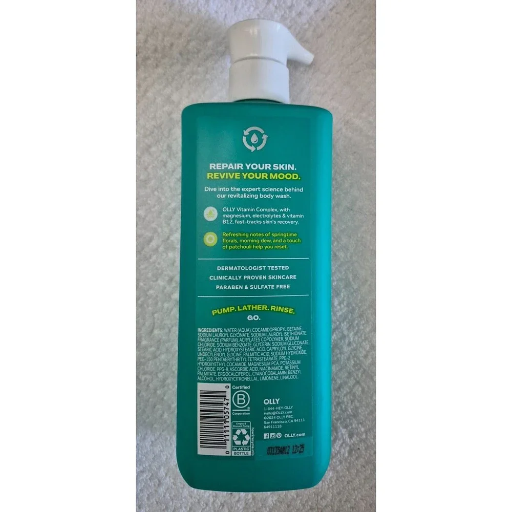 Olly REVIVE Body Wash Mood + Skin Refresh Revitalize Vitamin Infused l7 Fl Oz